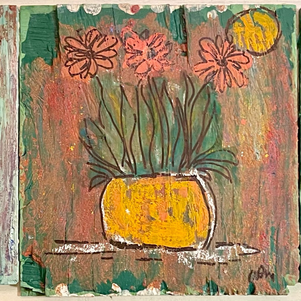 Floral Abstract Art on Canvas